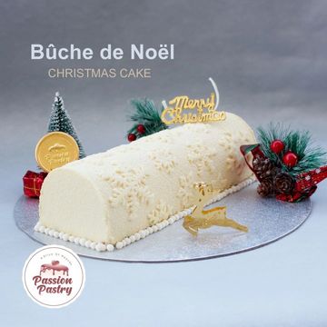 French Cake, Buche De Noel, Christmas Cake, Raspberry, Mousse   