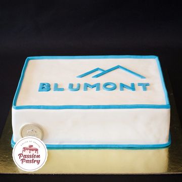 Company Logo Fondant Cake 