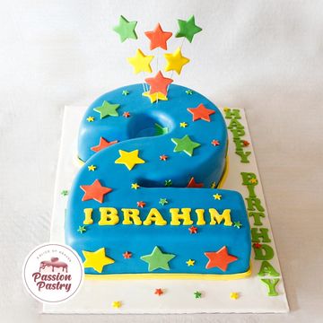 Numbers/Letters Shape Fondant Cake 