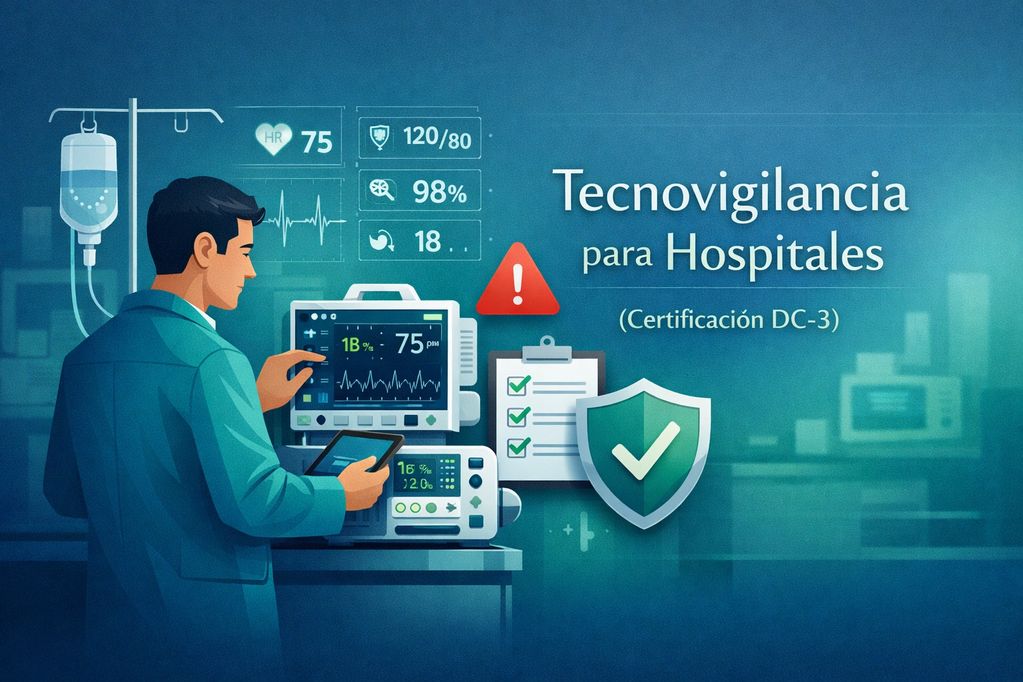 Tecnovigilancia para hospitales con monitoreo avanzado y certificación DC-3.