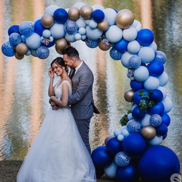 Wedding Venues with Garland  Arch Balloon Decorations