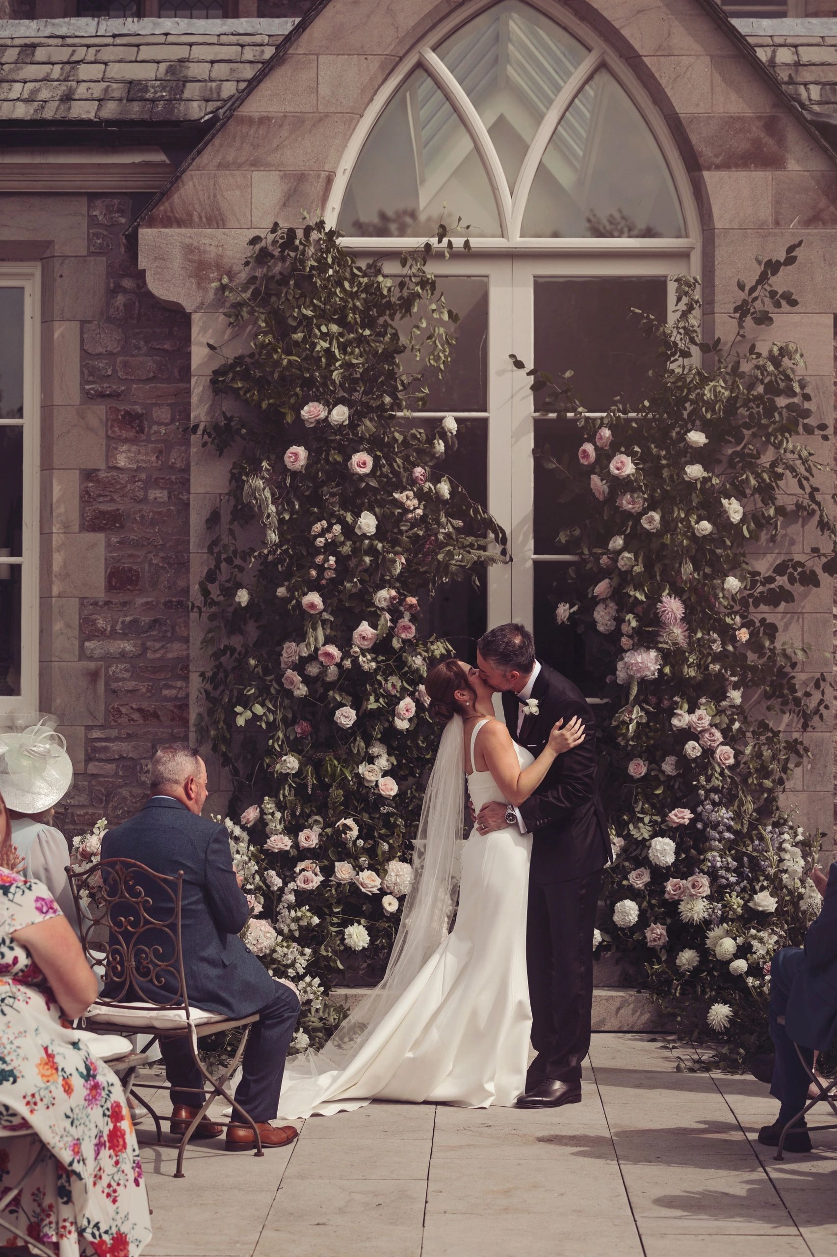Wedding flowers at Casterton Grange floral installation by Lake District wedding florist seed & wild