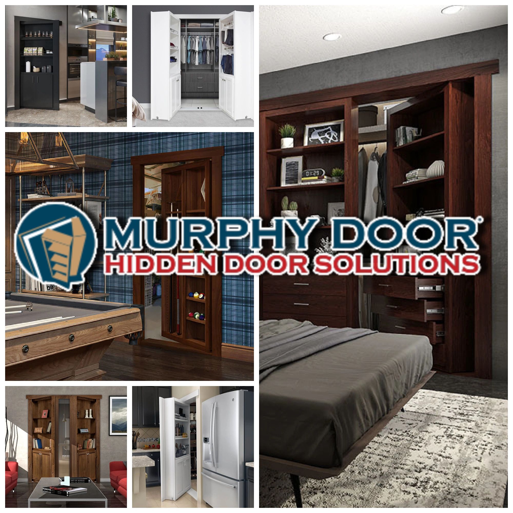 A collage of murphy doors