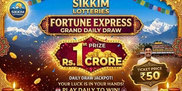 Sikkim Lotteries Fortune Express offers daily jackpot with Rs. 1 crore prize.