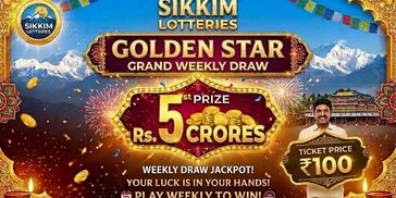 Sikkim Golden Star lottery with a 5 crore jackpot.