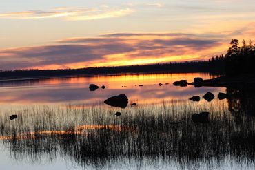 Sunsets can't be beat when out evening walking