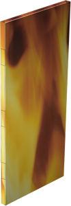 Abstract art piece with warm brown and yellow tones.