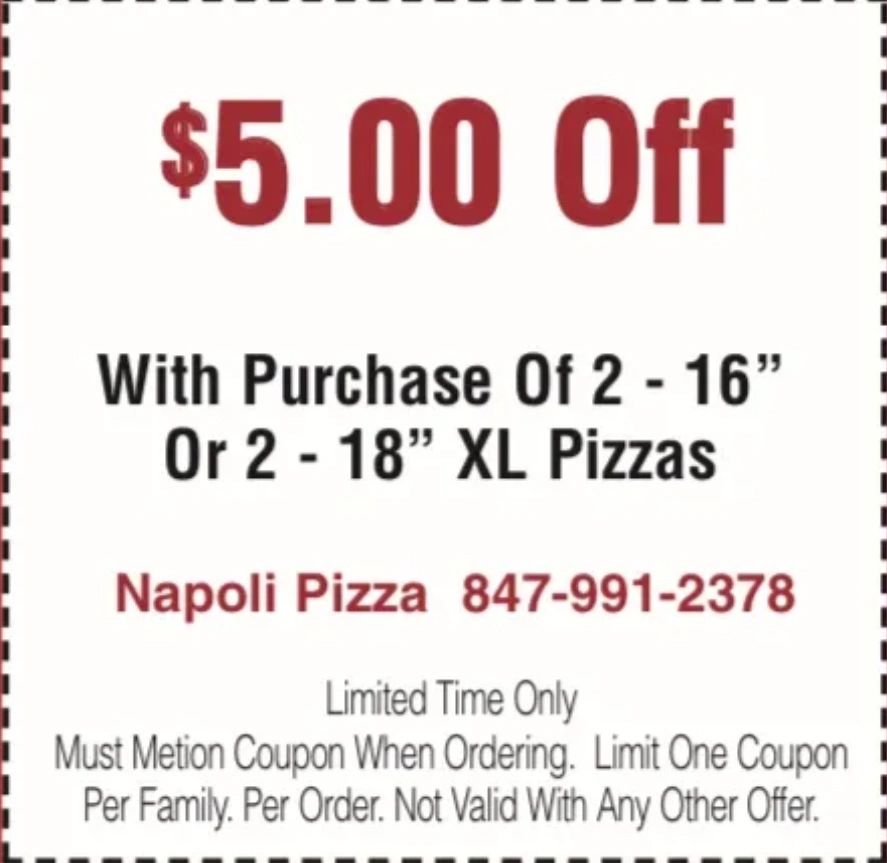 Coupons Napoli Pizza