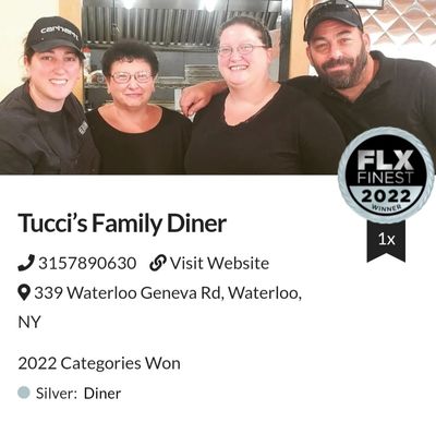 Family Owned Diner, Award Winner