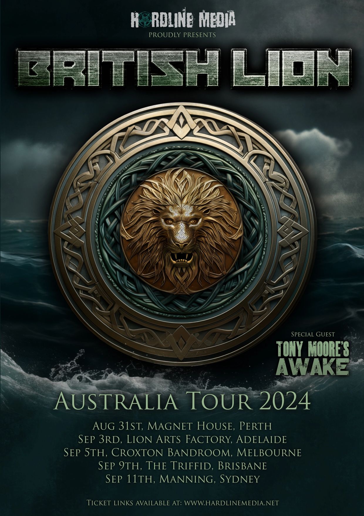 British Lion Steve Harris Australia tour 2024 buy tickets Iron Maiden Hardline Media