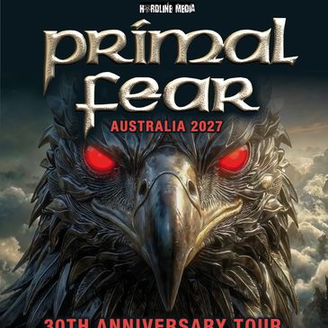 Primal Fear band tour poster for Australia in 2027.