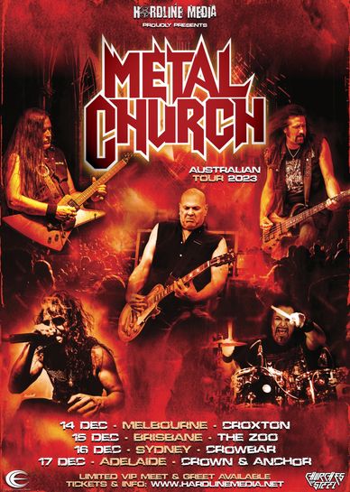 Metal Church Australia australian tour down under congregation of annihilation  2023