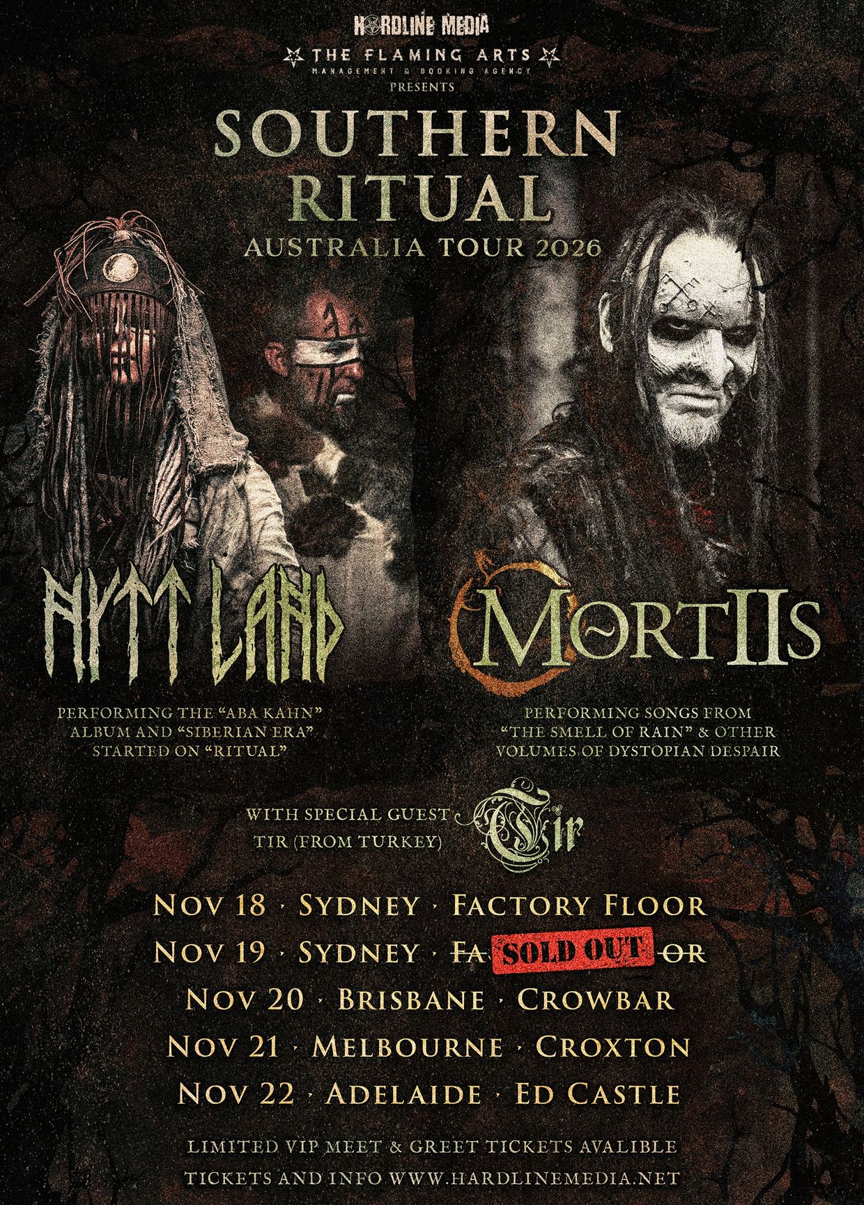 Nytt Land Mortiis TiR second Sydney show announced Australian tour 2027 buy tickets