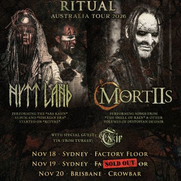 Nytt Land Mortiis TiR Australian tour 2027 buy tickets