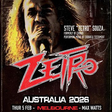 Steve Zestro Souza Exodus Testament Legacy Australia Australian tour buy tickets 2026
