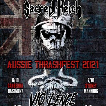 Sacred Reich Vio-lence Australian tour 2021 Australia hardline media touring canberra the basement