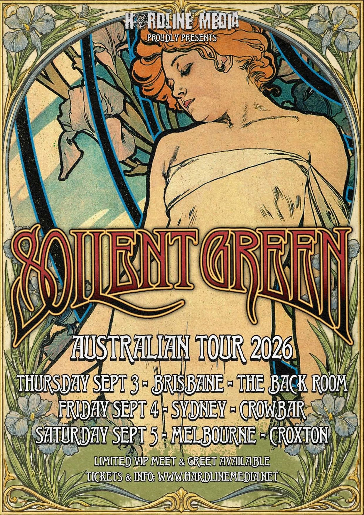 Soilent Green Australia 2026 Australian Tour buy tickets Hardline Media