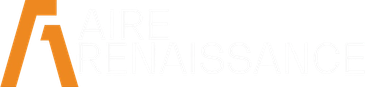 Logo of Aire Renaissance with stylized 'A' and text.