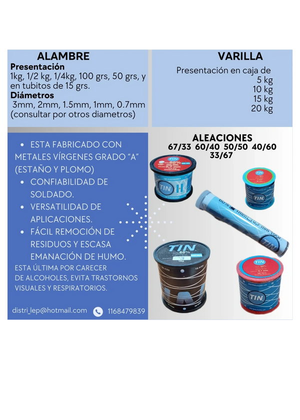 Ofrecemos productos de estaño que cumplen con los más altos estándares de calidad del sector