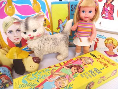 Mattel Liddle Kiddles, Mattel Swingy, Barbie, Twiggy Skipper