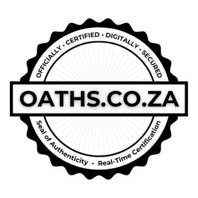 Official seal for OATHS.CO.ZA, digitally secured and certified.
