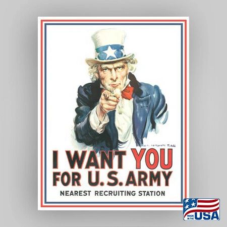 "I Want You" Tin Sign