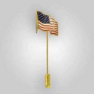 Waving American Flag Stick Pin
