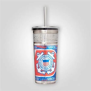 Coast Guard 16 oz Bling Tumbler