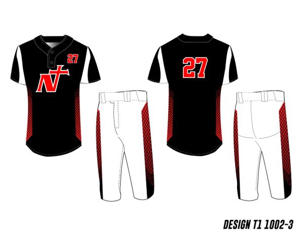 Custom Softball Jersey Red Black Authentic