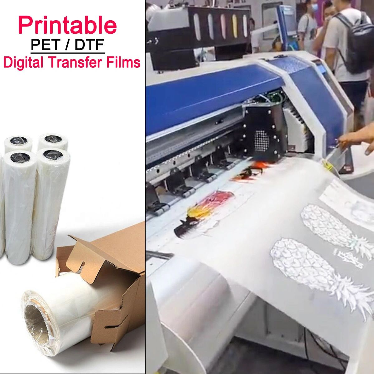 DTF printer digital printers printable DTF film 75μm directly to film 2 side matt PET film