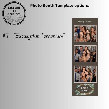 Photo booth template titled 'Eucalyptus Terranium'.