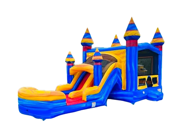 blue and yellow and red dual lane combo