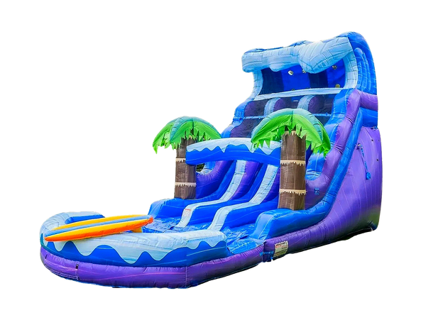 Ocean themed dual lane waterslide