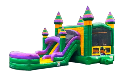 greren and yellow and purple combo