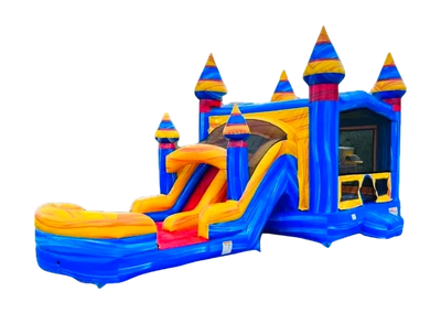 blue and yellow and red combo