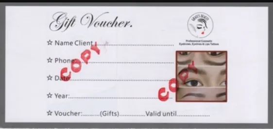 Sample of the Gift Voucher