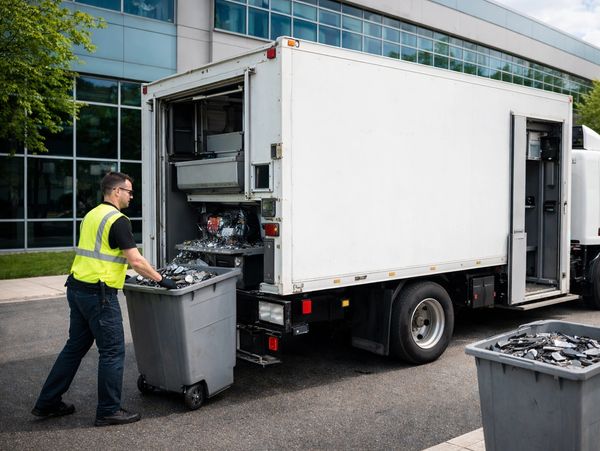 A photo of EcoCycle Services Group truck. 