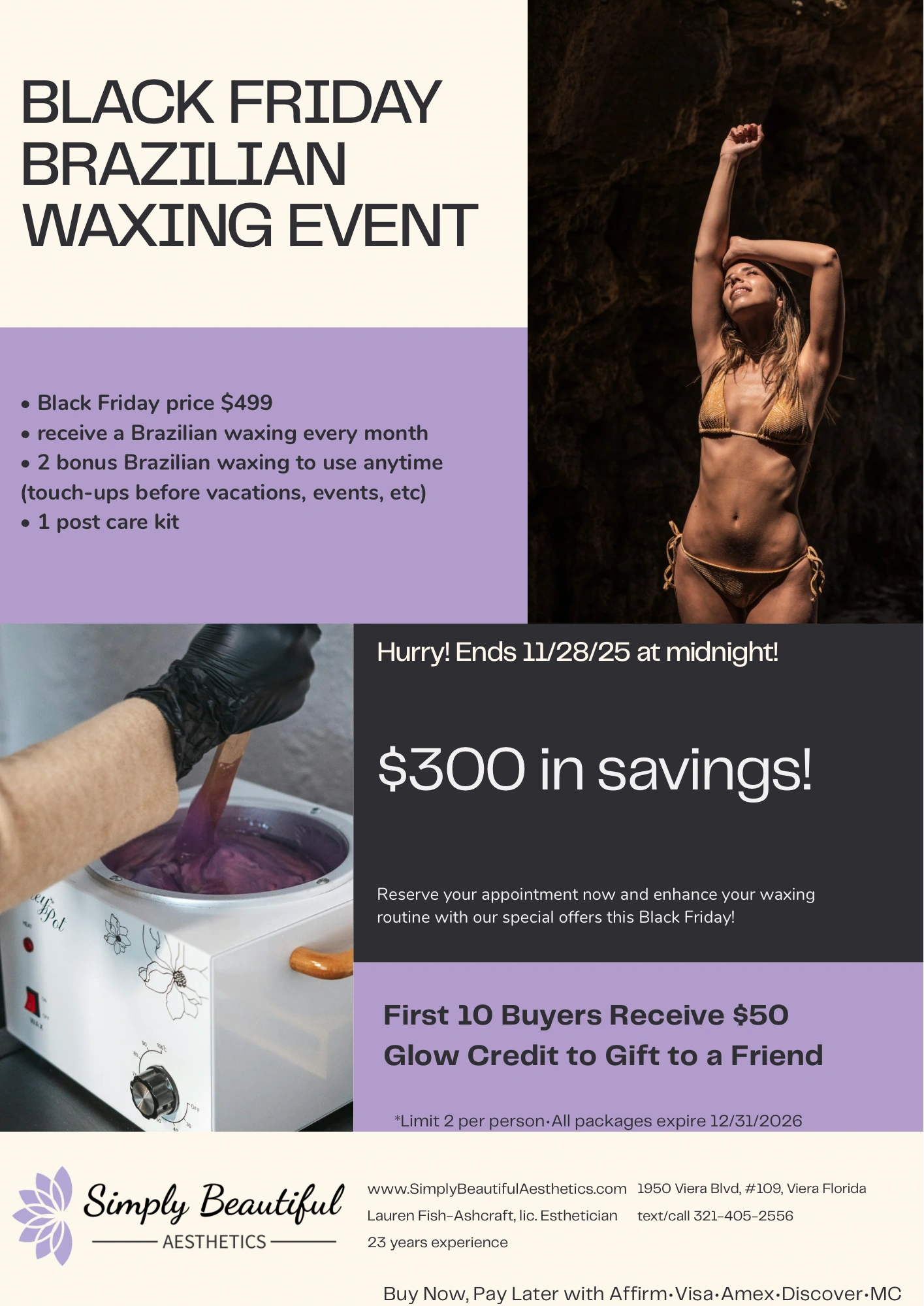 Waxing sale