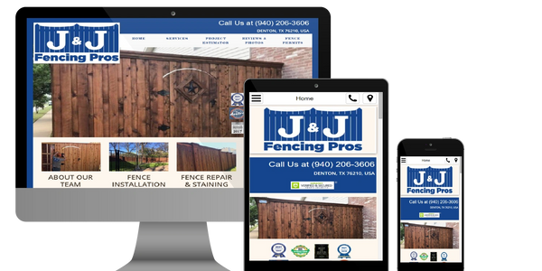 J&J Fencing Pros Website Mockup