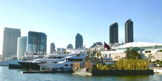 Hospitality yachts at San Diego Comic Con, the Convention Center, San Diego, California 