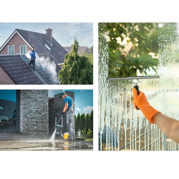 Home detailing services; roof and gutter washing, power washing and window cleaning