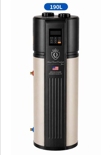 A 190L modern water heater with digital control panel.