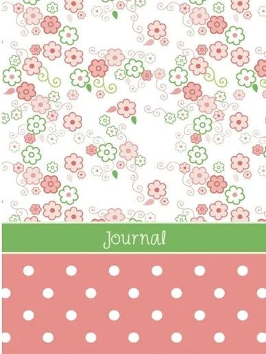 Journal with polka dot and whimsy flowers 