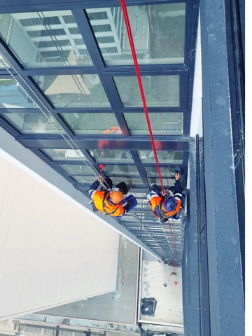 Rope Access initial Window Cleaning