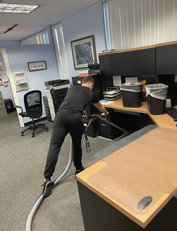 Gary cleaning carpet 