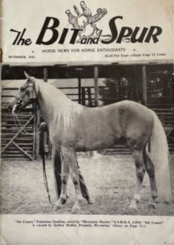 Sir Master Comet on the cover of Bit N Spur October 1945. 