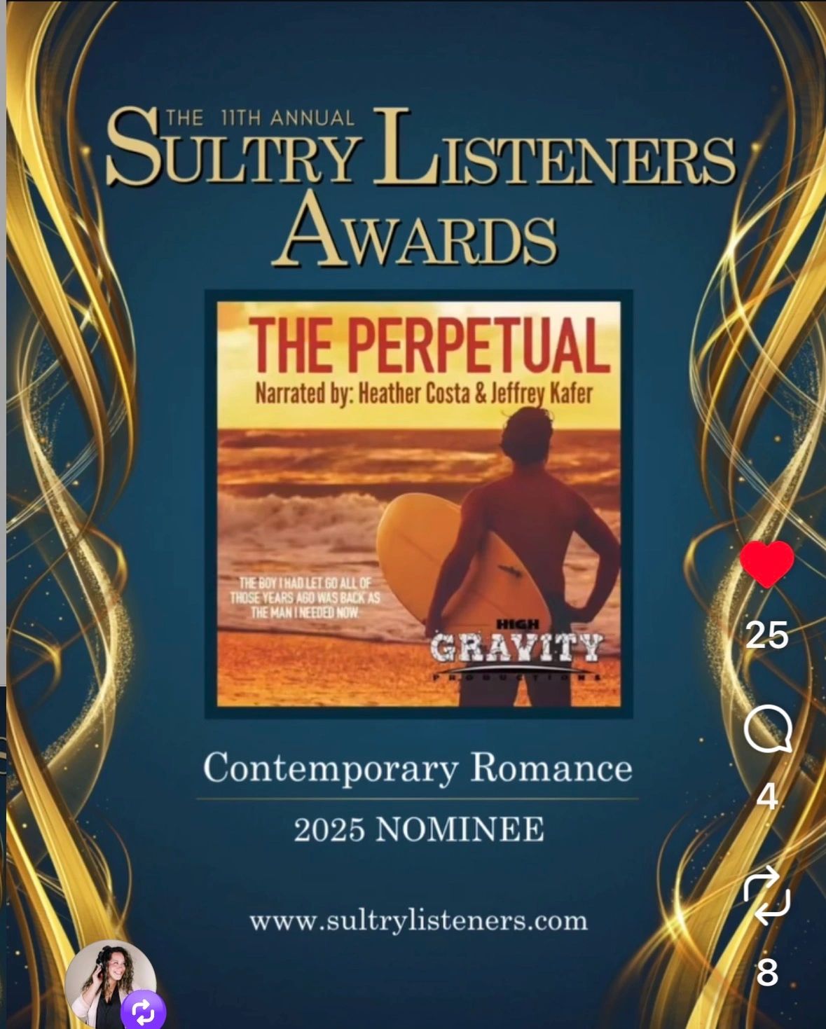 “The Perpetual” has been nominated for a SULTRY LISTENERS AWARD!