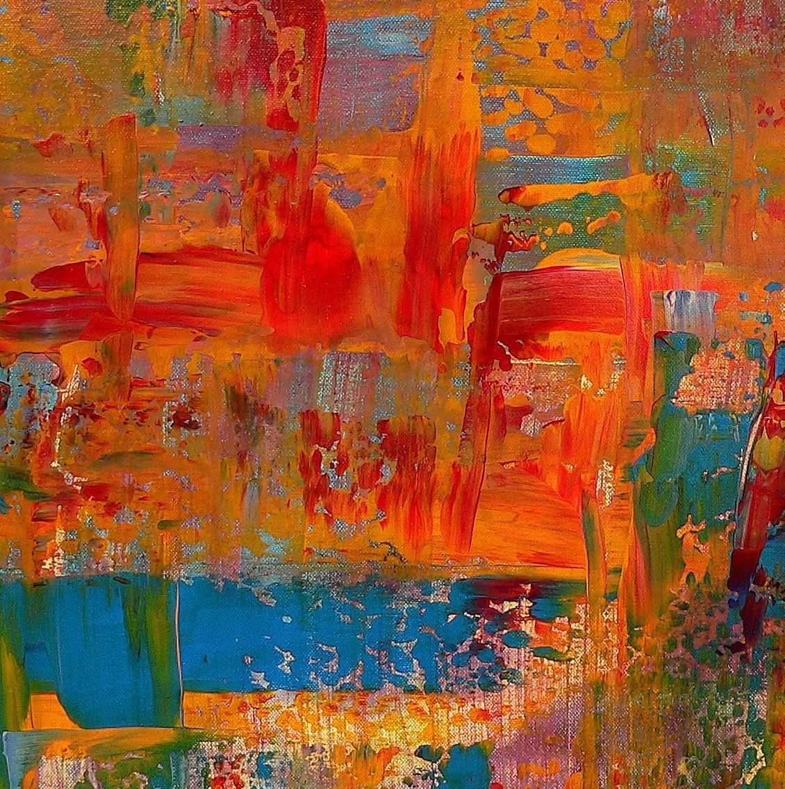Tapestry, colourful abstract painting by Australian artist Claire Clifton
