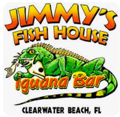Logo of Jimmy's Fish House Iguana Bar in Clearwater Beach, FL.