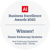 Award logo for AI Business Excellence Awards 2025 Winner.